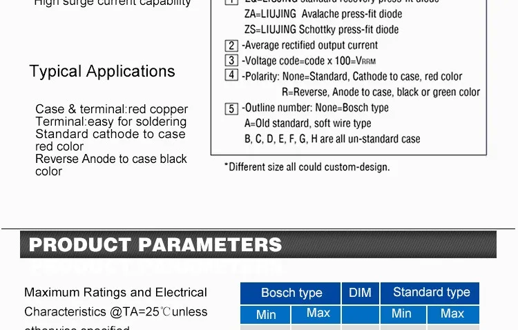 Zq G 50a 26v Press Fit Diode Bosch Diode Type Buy Diodes Alternator Diode 50a Diode Product On Alibaba Com