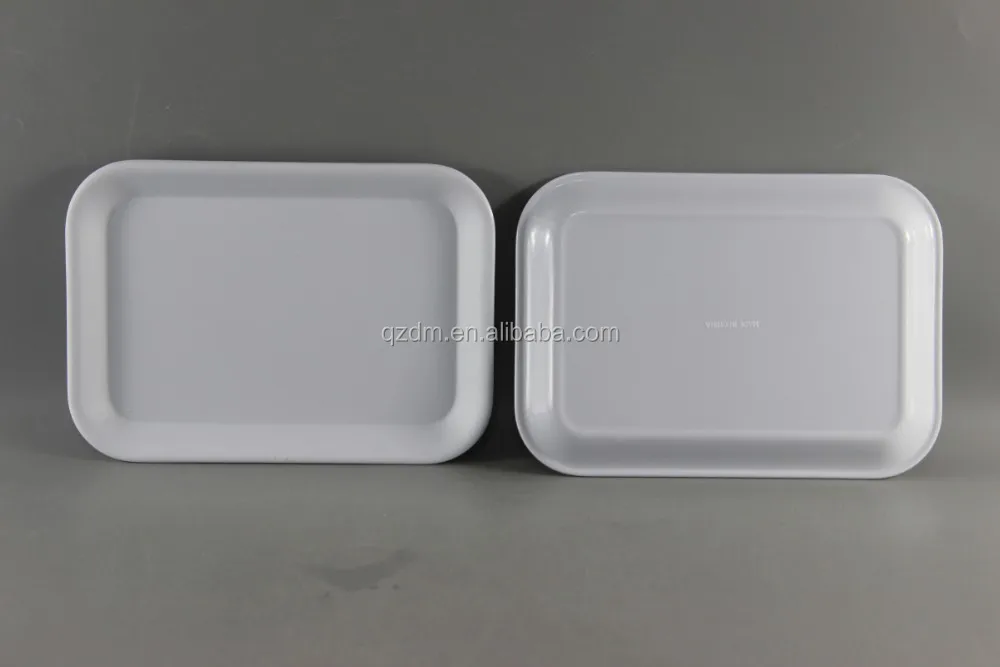 Plain White Food Melamine Trays