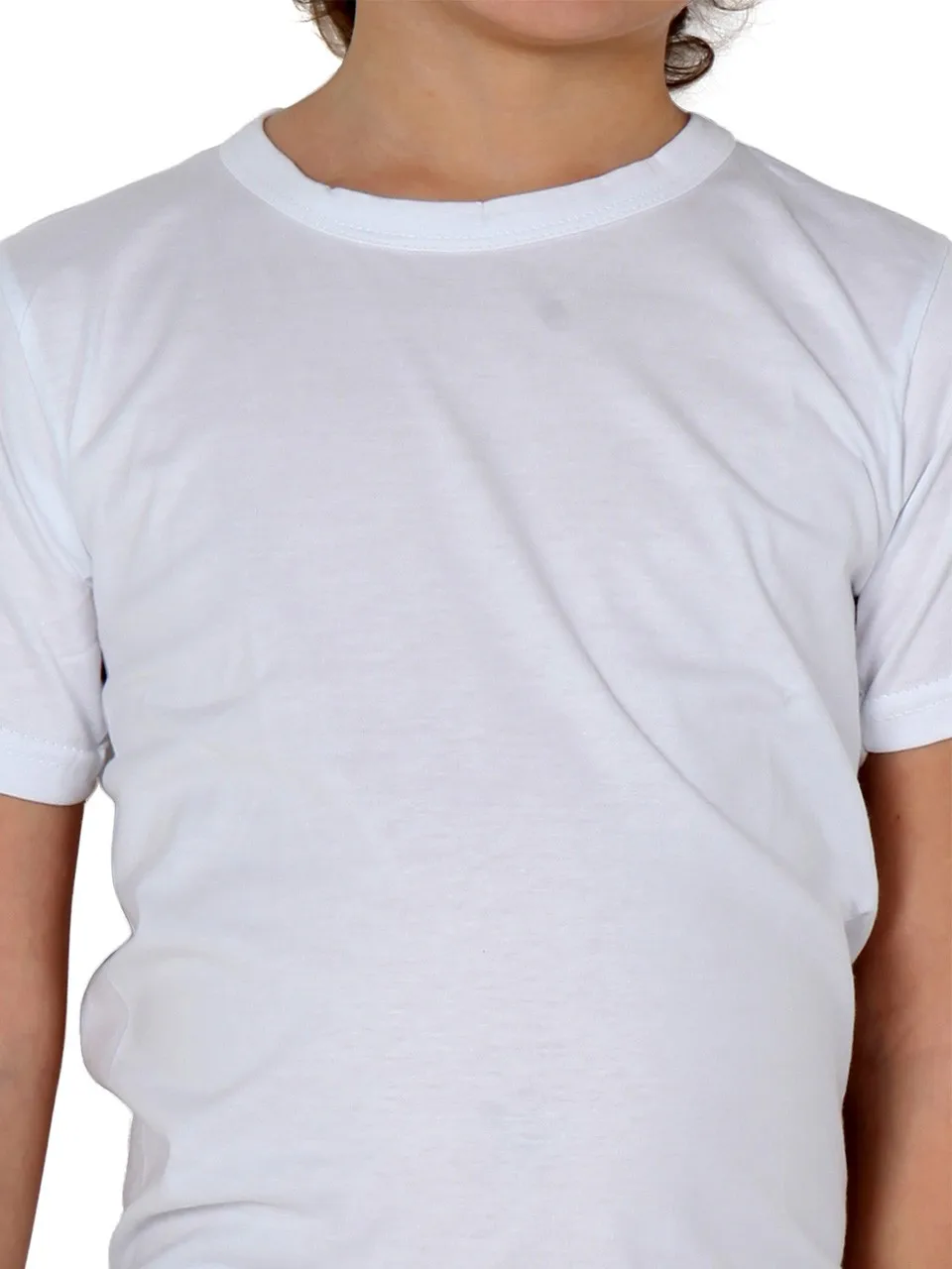 Miorre Oem Kid's Boy Classic Short Sleeve White Plain Tshirt Singlet