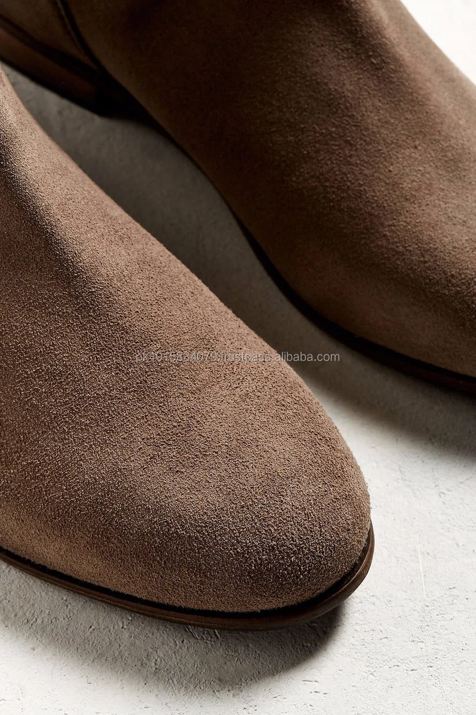 Chelsea Pink Suede Boots,Genuine Leather High Quality Ankle Dress Boots