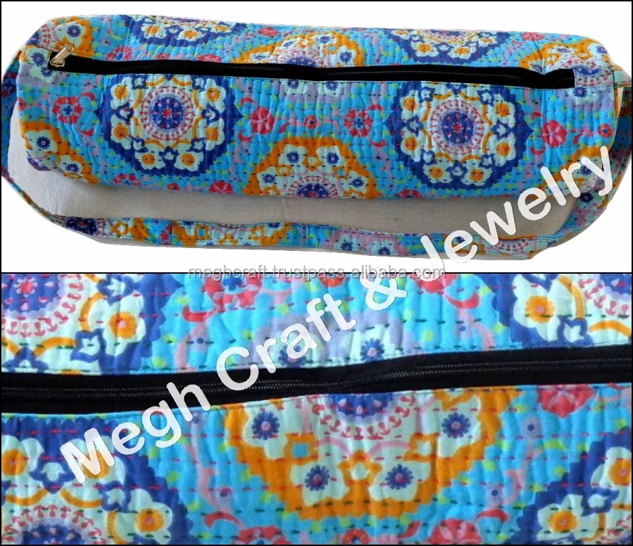 Wholesale Cotton Kantha Handmade Yoga Mat Designer Gymnastic Bagindian