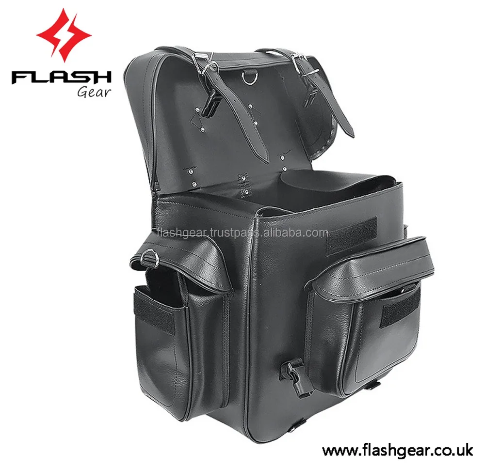 Brown Cow Hide Leather Saddlebag Custom Design Chopper Biker