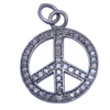 Victorian Pave Diamond Peace Charm Pendant