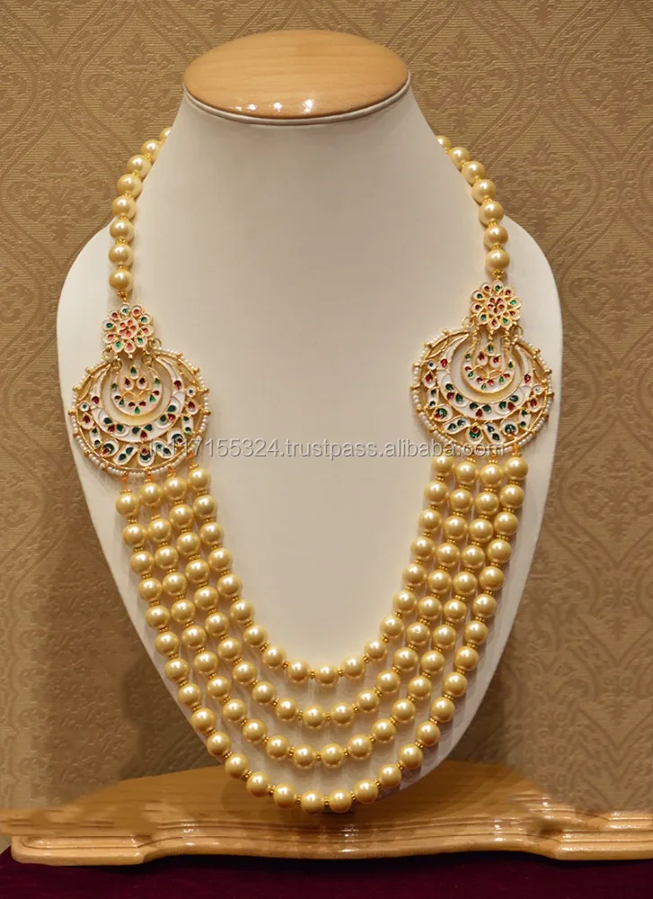Bridal wear luxurious pearls mala for 