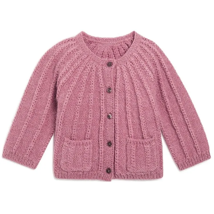 Fashion Style Buttons Down Girls Sweater Pockets Ladies Woolen Long Sleeve Kids Knitting Sweater