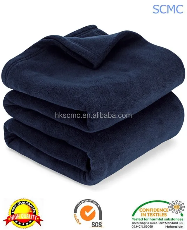 Hight Quality Luxury Full Navy 100 Polyester Thick Polar Fleece