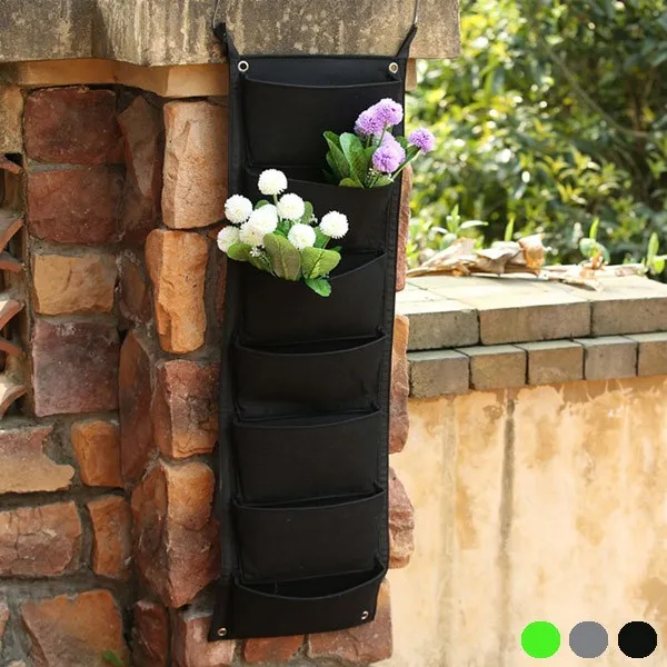 18 bolsillos vertical de pared de montaje de jard/ín plantador crecer bolsas de contenedores Living fieltro pared colgante jardinera ecol/ógica bolsas de cultivo