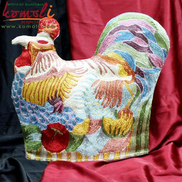 rooster design tpot cover embroidery (1)