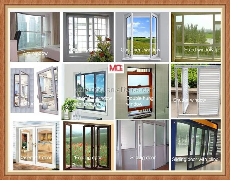 Modern design interior aluminum double pane sliding glass doors