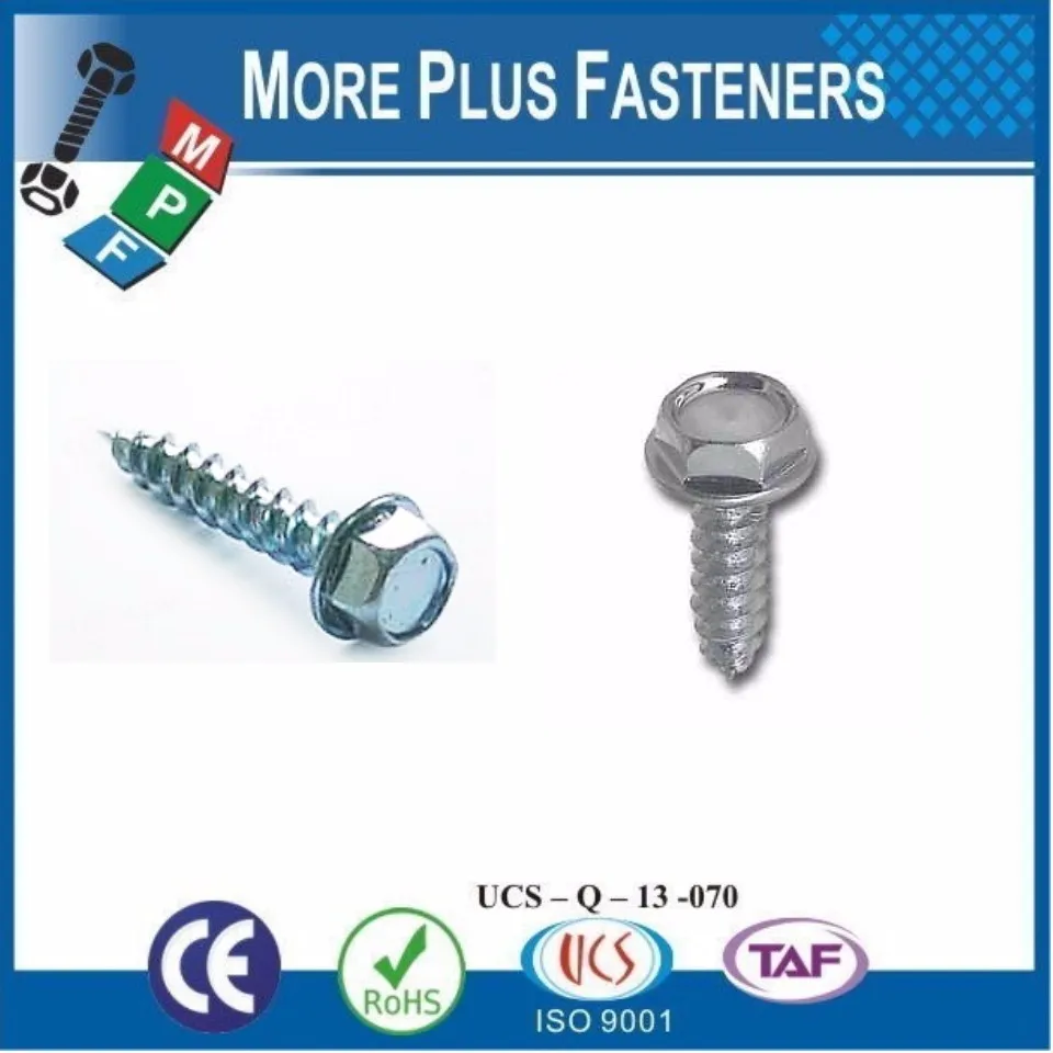 Made In Taiwan Din 6928 Hex Washer Head Tapping Din 7500 Self Forming