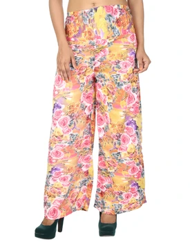 ladies silk evening trousers