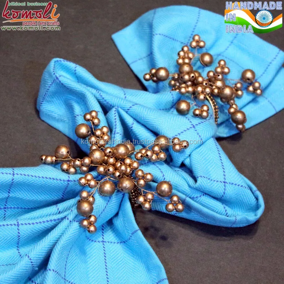 Universe Of Beads Beaded Metal India Napkin Rings Buy Napkin Rings