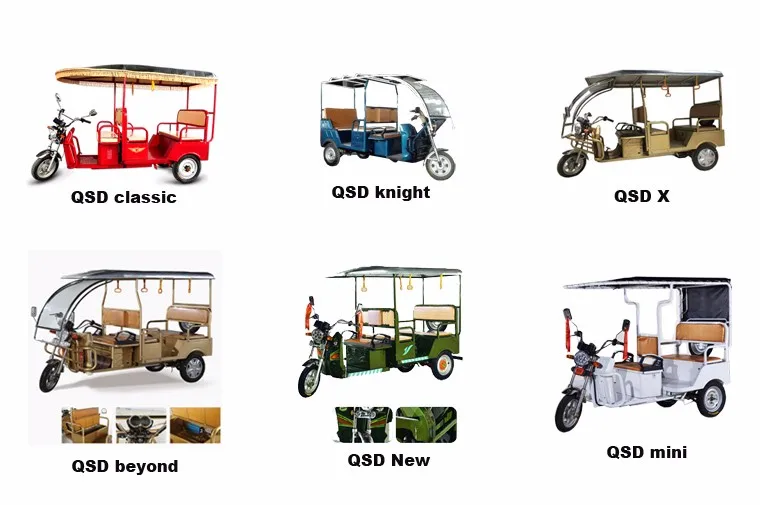 QiangSheng QS-A three wheeler model with price list auto rickshaw for sale