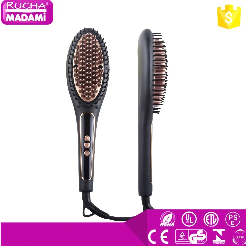 Cordless Hot Ceramic Led Electric Rechargeable Hot Hair Brush Buy