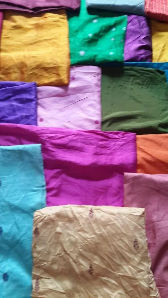 Recycled Sari Silk Fabric Cut Pieces In Size 100 *100 Cm Suitable For ...