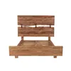 2018 Vintage Solid Wood Bed Unique High Headboard King size Bed Modern Live Edge Acacia Wood King size Bed