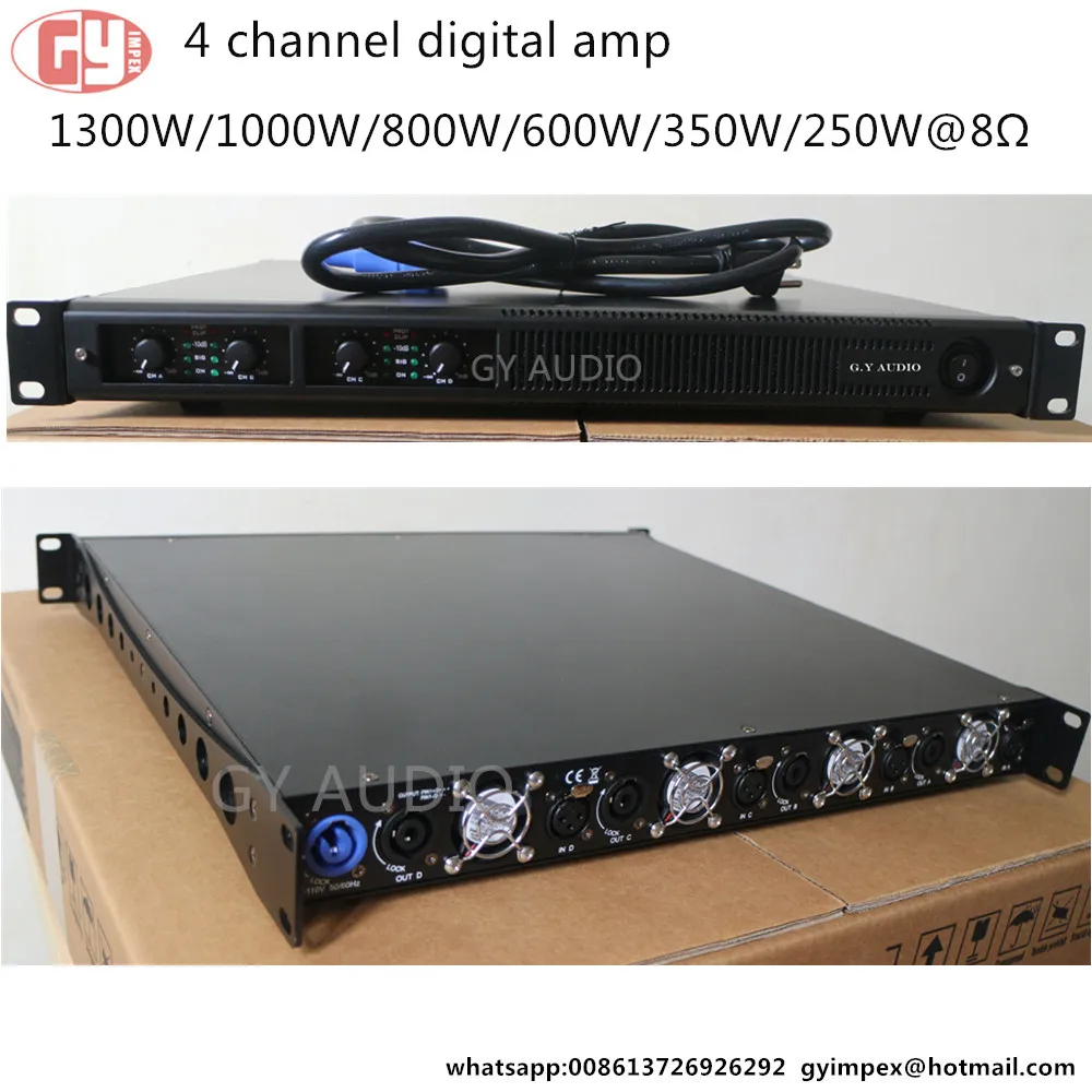 600w Class D 4 Channels 1u Digital Amp Power Amplifier For Mf Hf