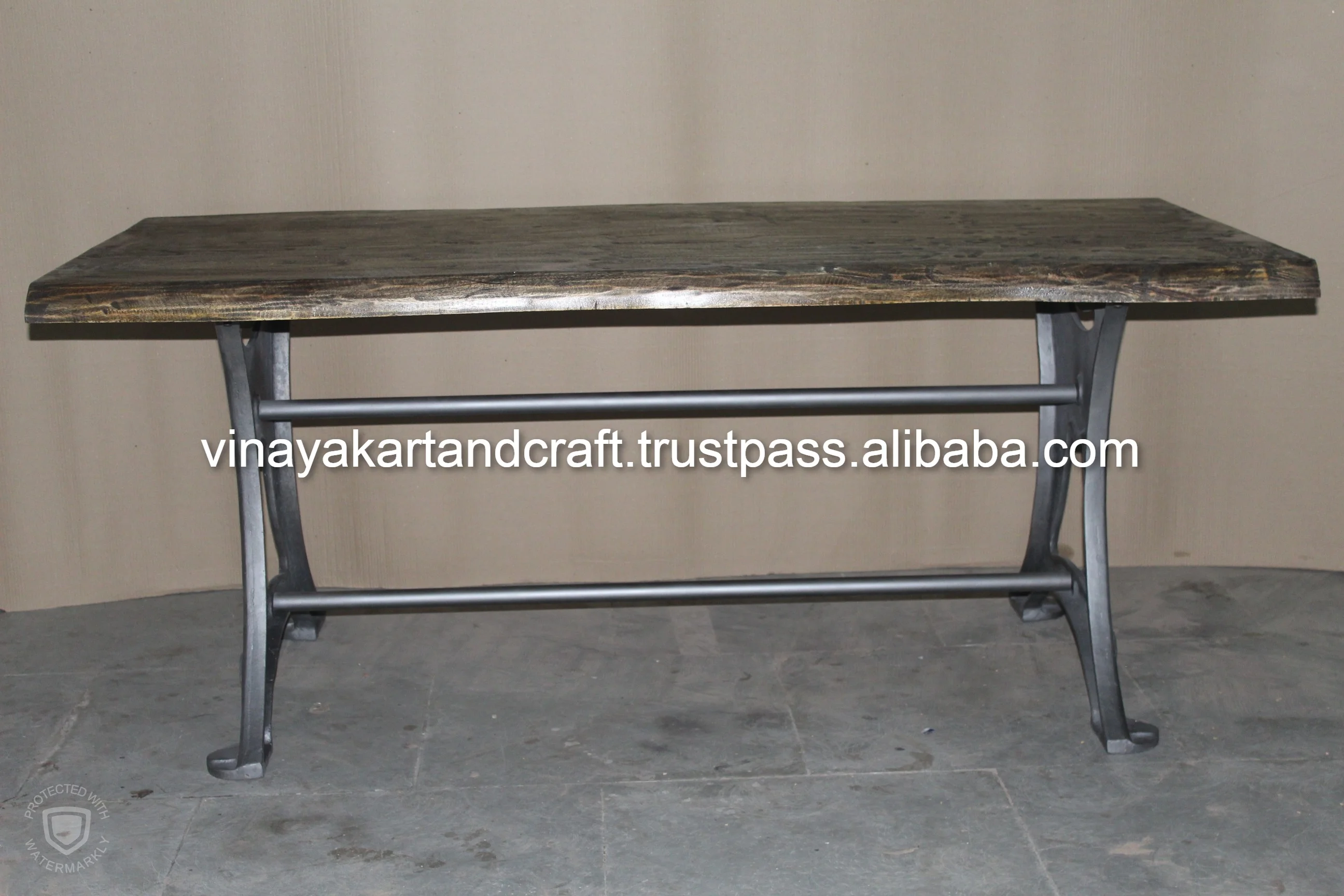 Loft Industrial Live Edge Dining Table Modern Solid Slab ...