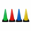 clear pink blue green traffic safety cone
