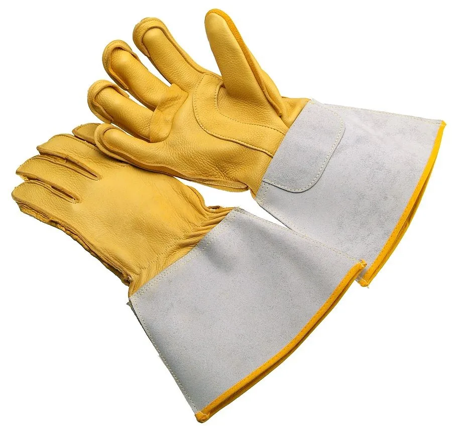 Professional Electrical Lineman Leather Work Gloves /safety Hand ...