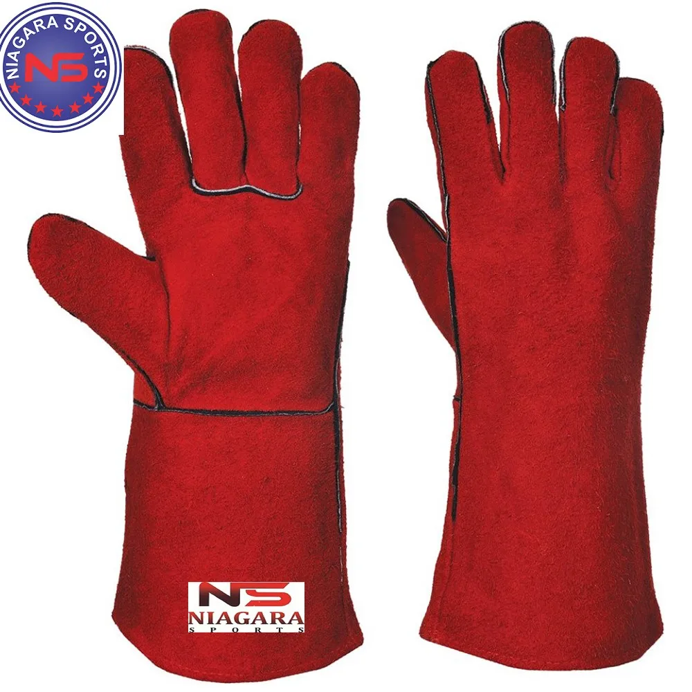 Premium Quality Long Leather Tig Welding Gloves Safety Equipment