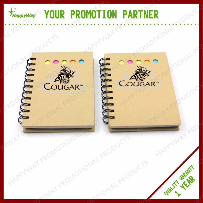 Kraft Paper Spiral Notepad, MOQ 100 PCS 0703070 One Year Quality Warranty
