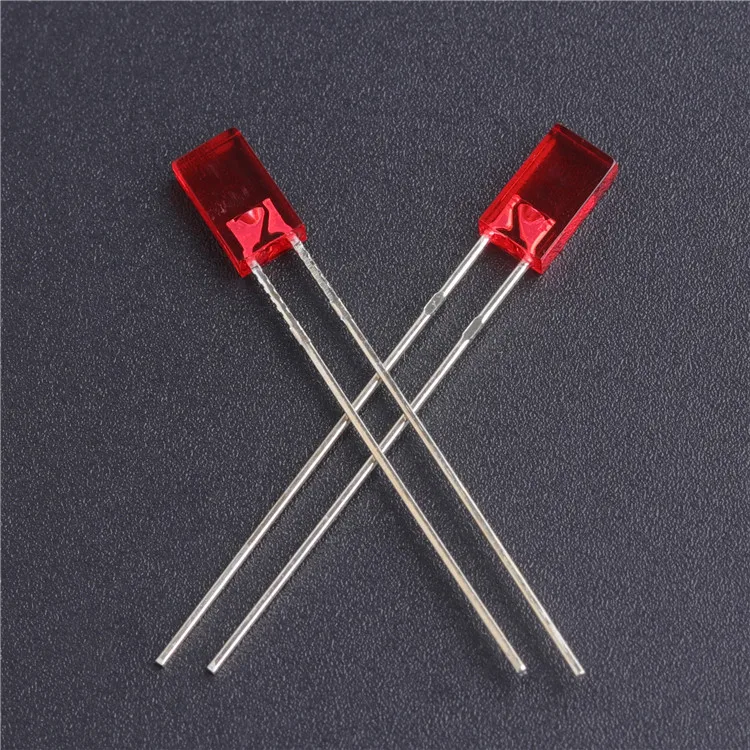 2x5x7 red square led
