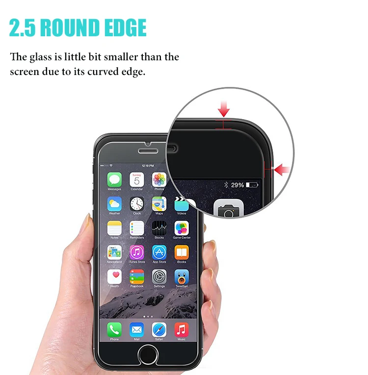 3 Pack For iPhone 6 Plus/7 plus/8 plus Tempered Glass Protector, 2.5D Glass Protector Manufacture For iPhone 5.5