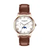 Quick Release Strap Water Resistant 5ATM OEM Wrist Watch 2018 For Hand Watches Men With Japan Miyota PC21 Movt Moon Phase
