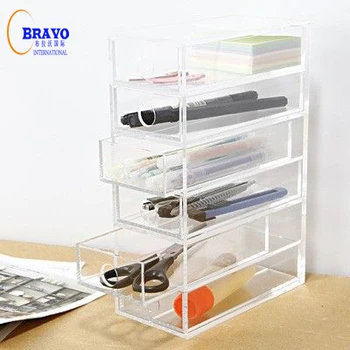 China Suppliers Clear Acrylic Stationery Organizer Plexiglass Desk