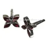 2018 New arrival shining look 925 sterling garnet quartz beautiful look gemstone silver plated cufflink