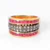 Eternity Band Ring 925 Sterling Silver Pave Diamonds Ruby Gemstone Gold Plated Gift Idea Love Women's Wear Jewelry Rings