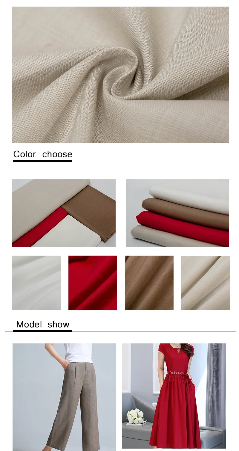 Super Quality Natural Fiber 100 French Pure Linen Fabric For Clothing