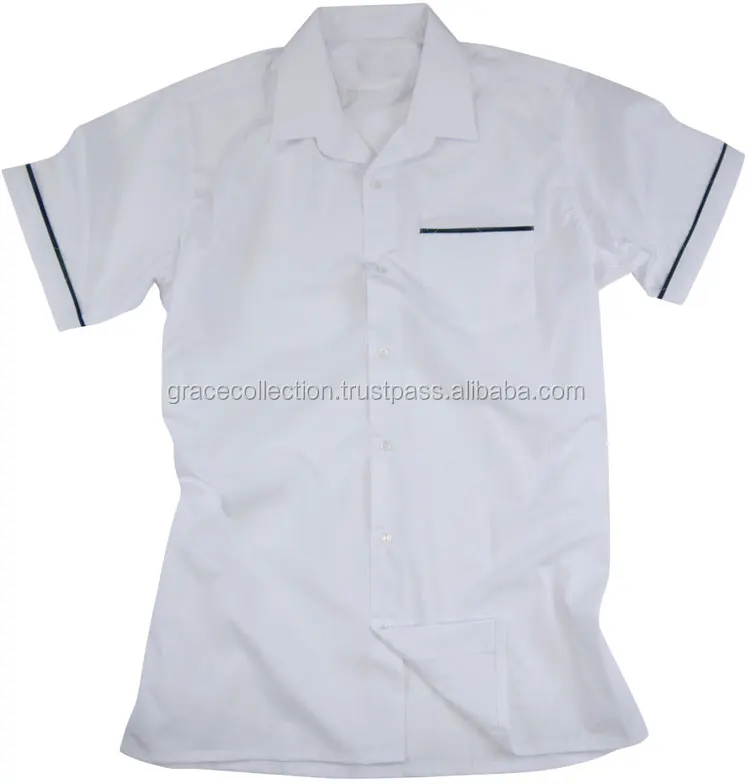 blue shirt school uniform