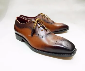 hand stitched leather shoes