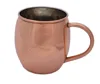 MOSCOW MULE MUG 100% COPPER HANDLE+NICKEL POLISHED PLAIN COPPER