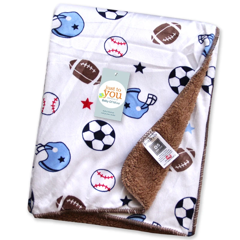 Wholesale Best Selling Double Layers Infant Fleece Blanket Printed Thick And Soft Baby Blanket