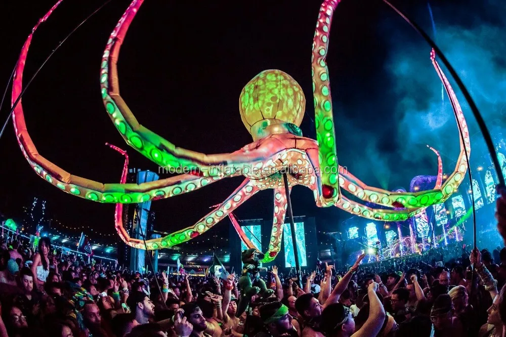 Festival Party Outdoor Advertising Dj Event Stage Decoration Giant Animals  Inflatable Octopus Balloon For Event Decoration - Buy Inflatable Octopus  Balloon,Inflatable Decorating Jellyfish Balloon,Dj Night Club Inflatable  Octopus For Music Party Stage