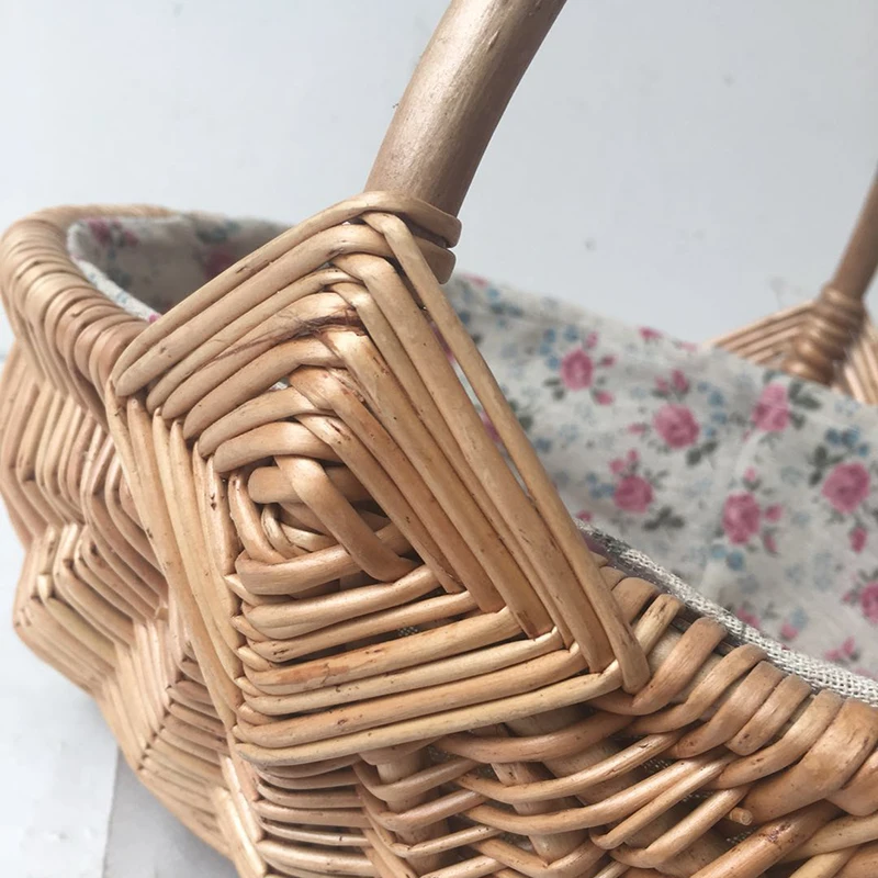 Hot Sale Woven Willow Gift Basket Handle For Christmas Decoration Hanging Flower Pot Buy