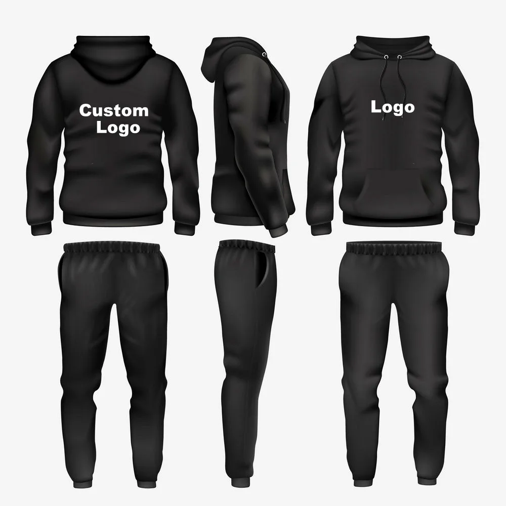 black fleece tracksuit