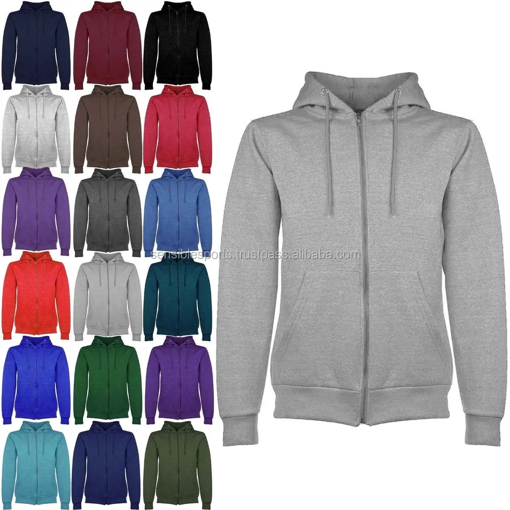 plain zipper hoodies