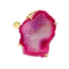 Natural Light Pink Geode Druzy Prong Setting 24k Gold Plated Adjustable Gemstone Ring Buy in Wholesale Jewelry