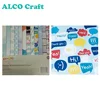 18 blue unique design patterned scrapbook paper pictures stack