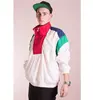 Hotselling color block windbreaker retro windbreaker hip hop jacket