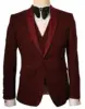 Custom Made Men Red Wedding Suit