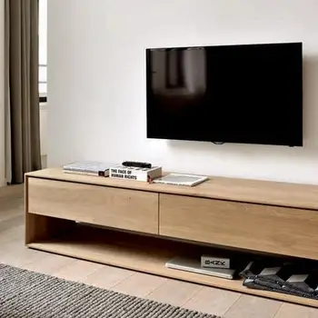 Nordic Tv Unit Solid Oak Wood