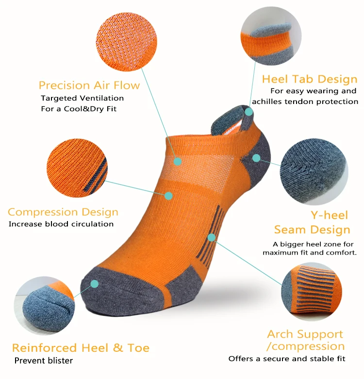 Cushion sport compression running socks cotton bulk OEM sock