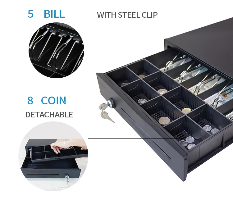 Money Drawer Key Lock Box Pos Machine Cash Drawer For Supermarket Buy