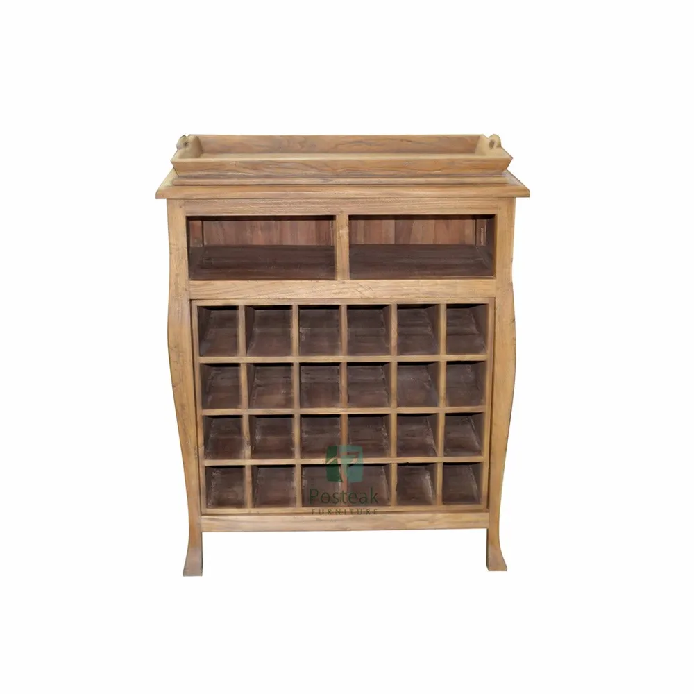 Modern Wine Teak Dresser With Tray Indoor Furniture Indonesia