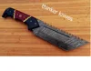 Damascus steel hunting knife /tracker knife with micarta